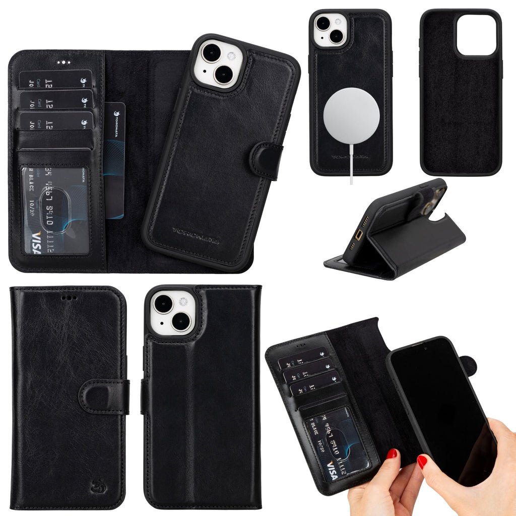 Casper Leather iPhone 15 Wallet Case | Detachable MagSafe Compatible RFID Protection