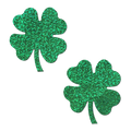 5-Pack: Four Leaf Clover: Glittering Green Shamrocks Nipple Pasties by Pastease® o/s