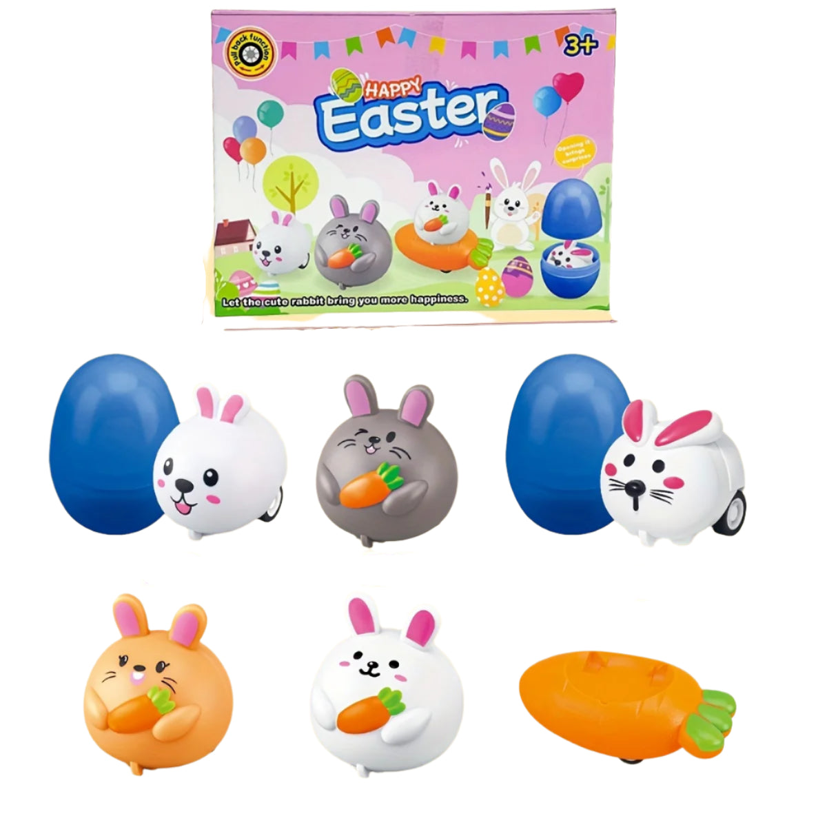 NNETM 12pcs Easter Bunny Egg Toys Set for Kids