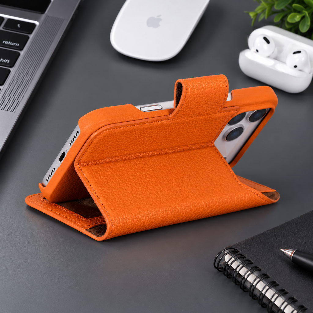 Brea iPhone 18 Pro Max Full-Grain Leather Wallet Case
