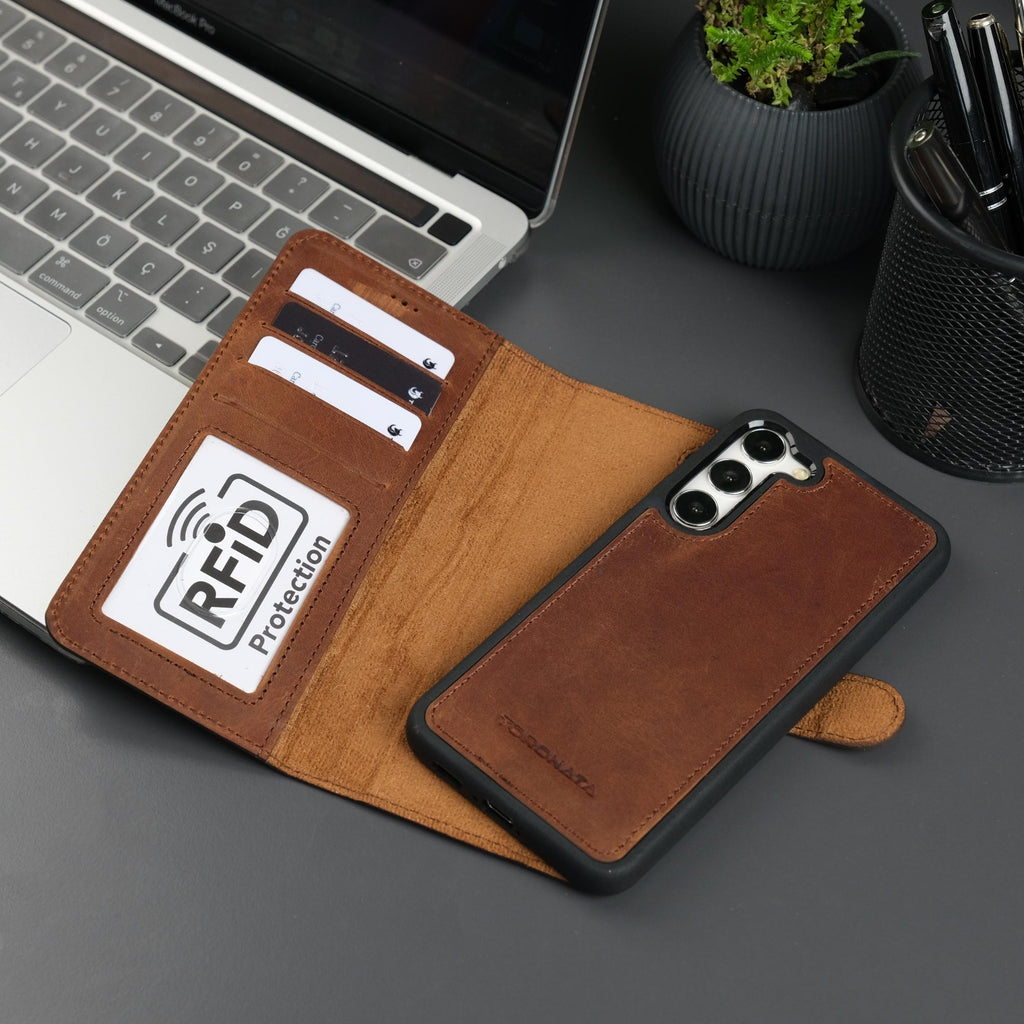 Leather Samsung Galaxy S25 Wallet Case | Buffalo