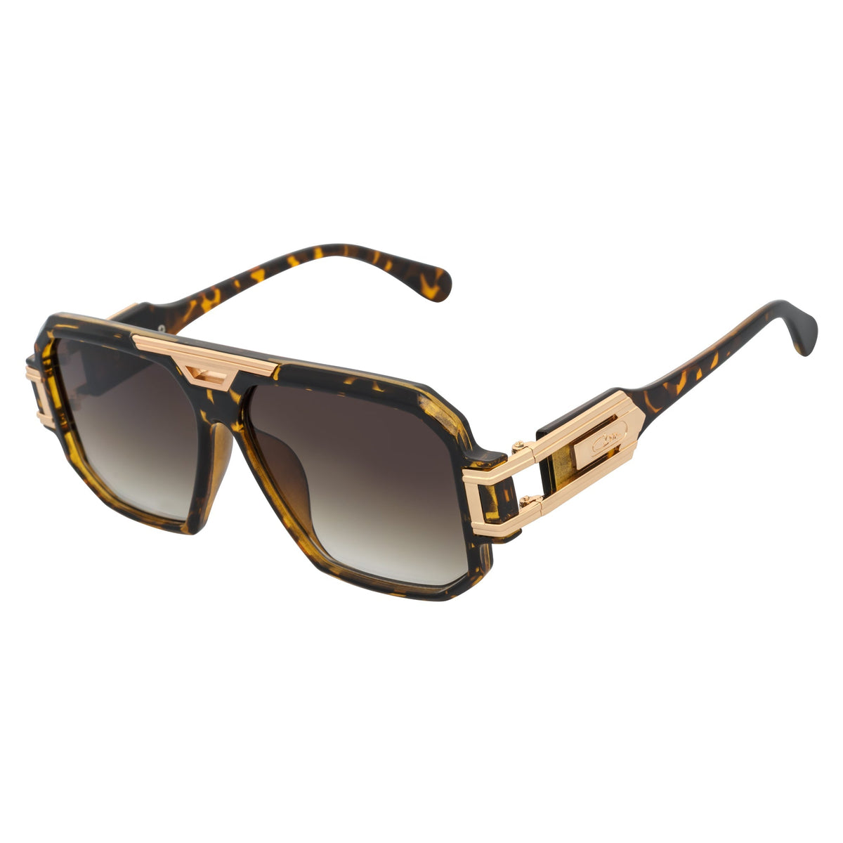 LEGEND - Square Sunglasses Brown Tortoise Amber Fade