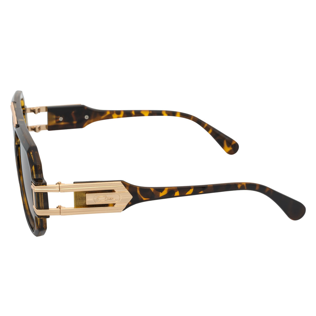 LEGEND - Square Sunglasses Brown Tortoise Amber Fade