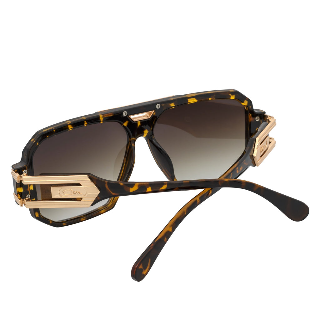 LEGEND - Square Sunglasses Brown Tortoise Amber Fade