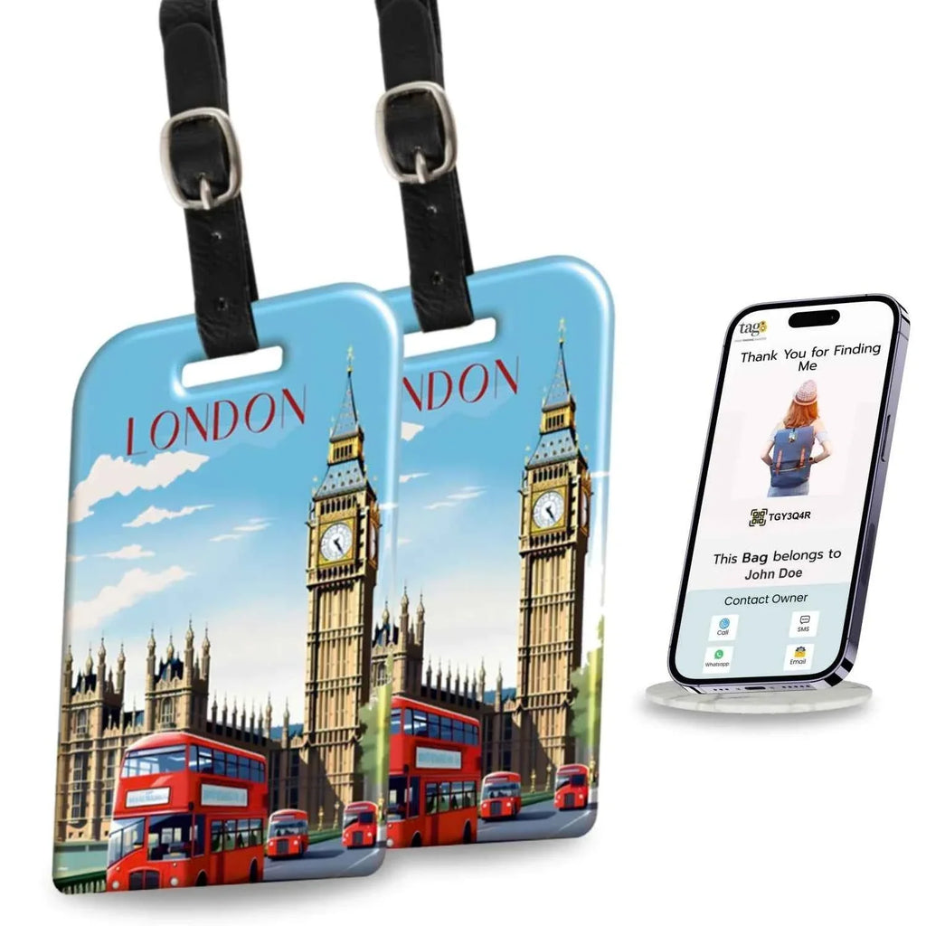 Smart Bag Security Tag - London [Pack 2]