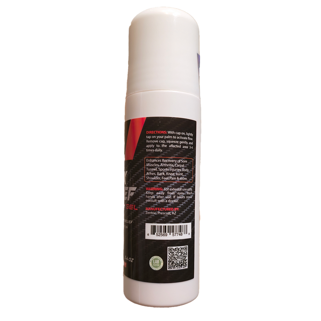 Max Relief Recovery Gel Roll On 3200mg CBD 750mg CBG 3.4oz
