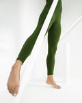 Microfiber Footless Tights 80 Denier - Olive Green