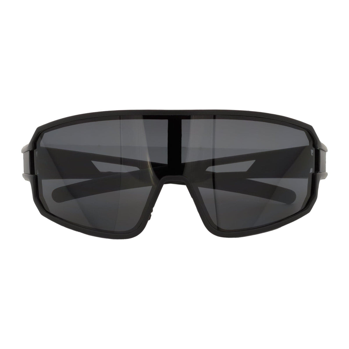 CYCLONE - Rectangle Shield Sunglasses Matte Black Dark Smoke