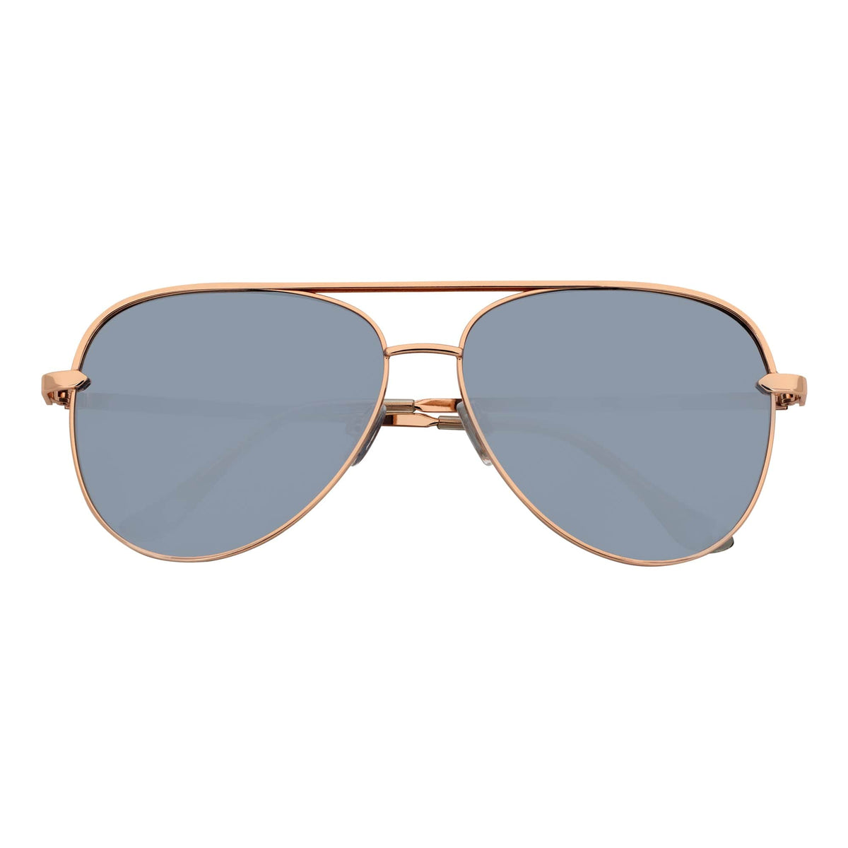 KEY - Oversize Metal Aviator Sunglasses Gold Silver Mirror