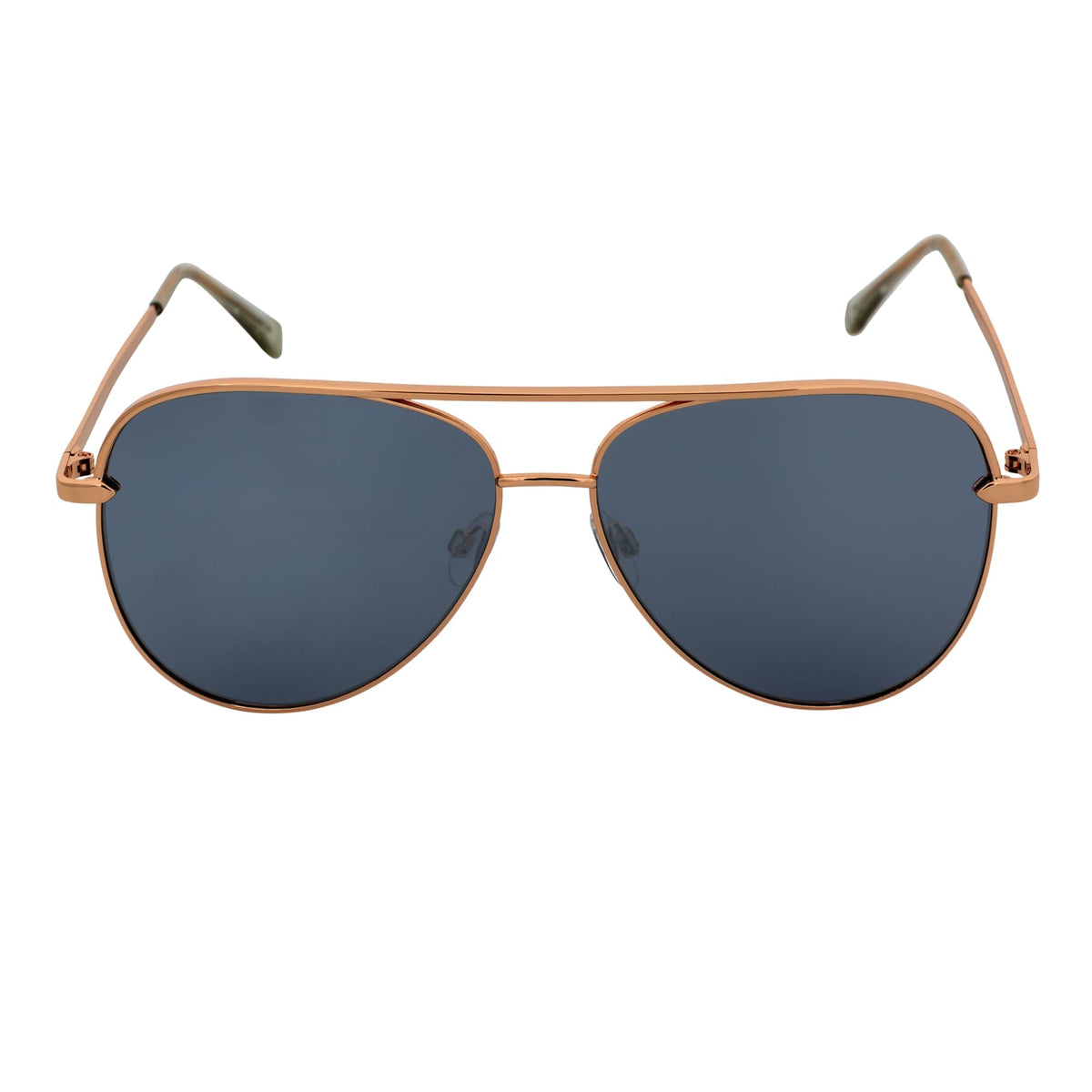 KEY - Oversize Metal Aviator Sunglasses Gold Silver Mirror