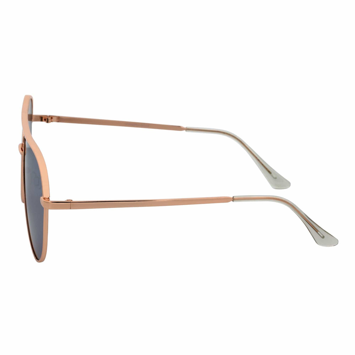 KEY - Oversize Metal Aviator Sunglasses Gold Silver Mirror