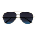 KEY - Oversize Metal Aviator Sunglasses Silver Lavender Blue