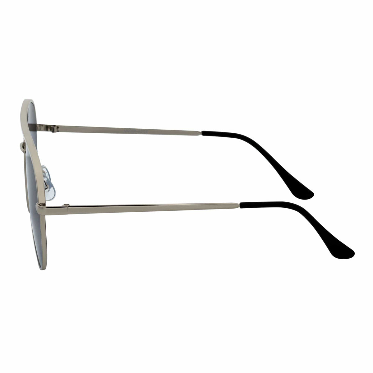 KEY - Oversize Metal Aviator Sunglasses Silver Lavender Blue