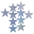 5-Pack: Body Minis: 10 Mini Silver Glitter Stars Nipple & Body Pasties by Pastease® o/s