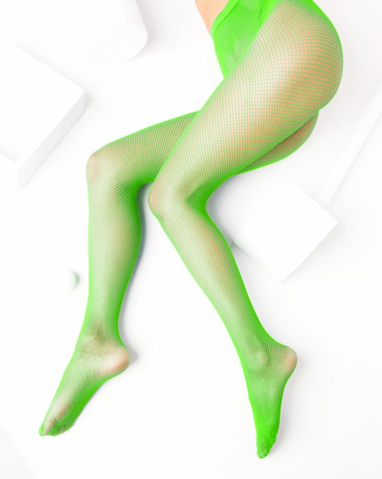Nylon Spandex Fishnets - Neon Green