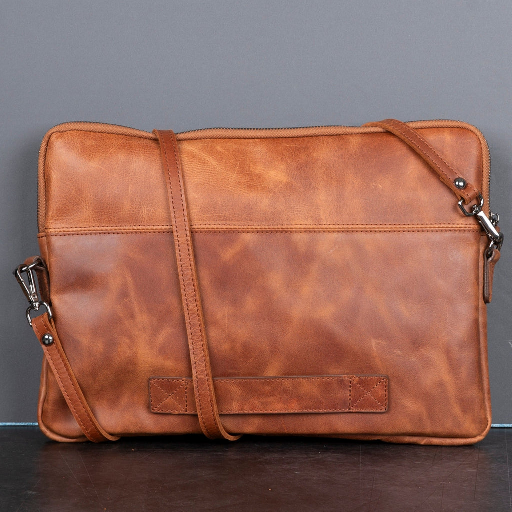 Seward Leather Laptop Bag with Shoulder Strap - MacBook Sleeve 14" & 16"