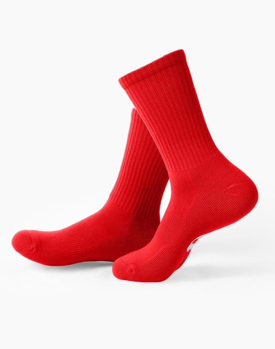 Sport Crew Socks - Scarlet Red