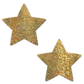 5-Pack: Star: Gold Glitter Star Nipple Pasties by Pastease® o/s