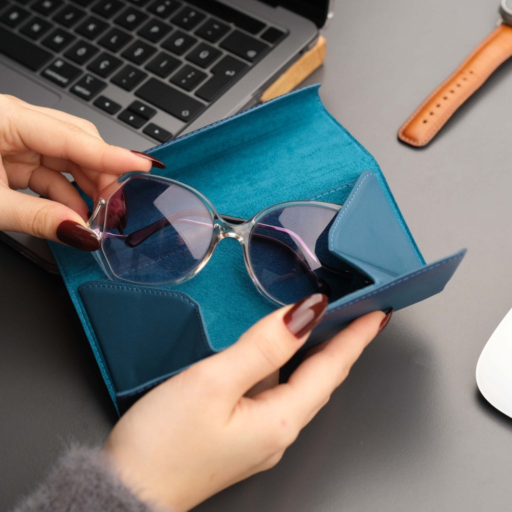 Triangle Leather Glasses Case – Vintage Eyewear Holder