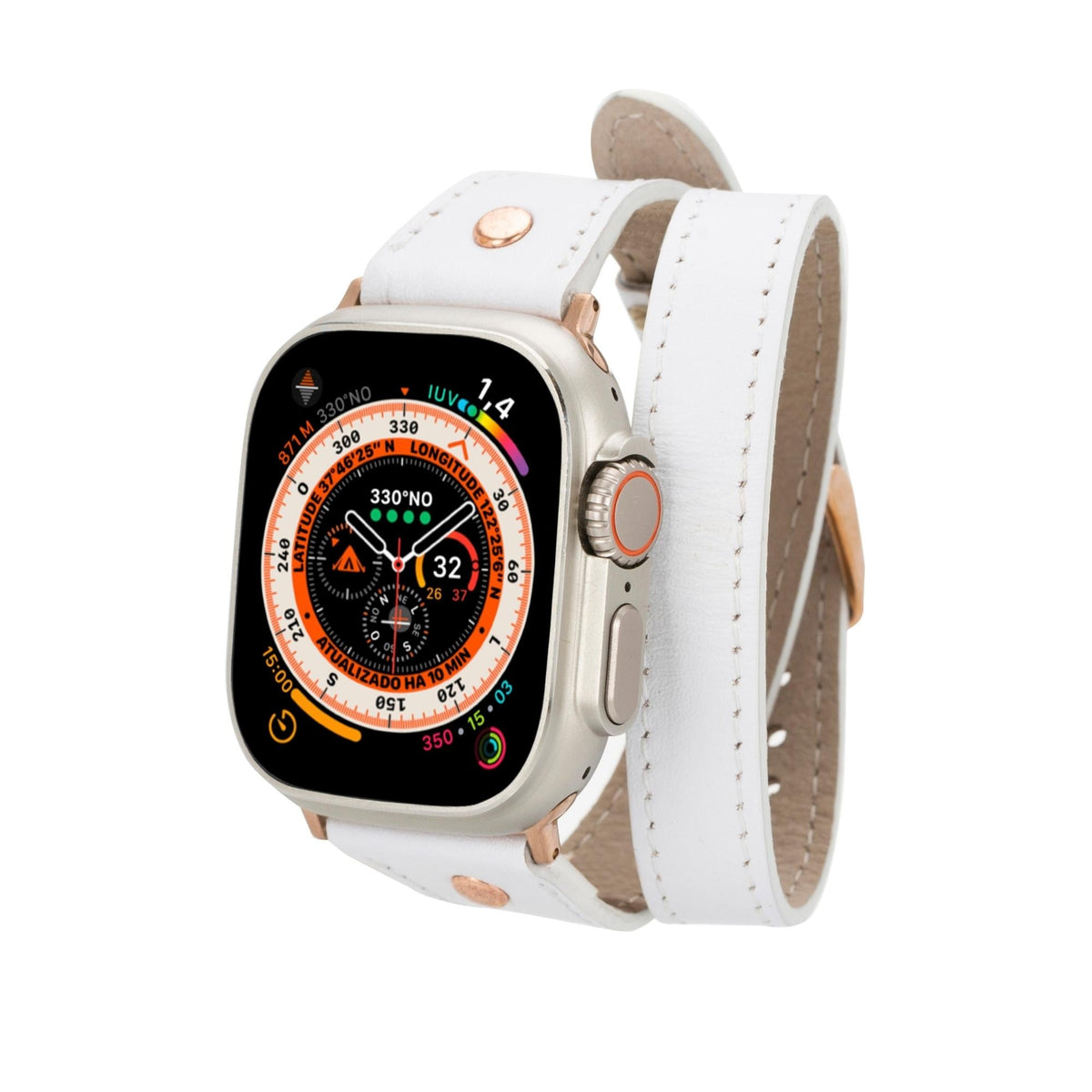 Vernon Double Tour Leather Bands for Apple Watch 9, Ultra 2 and SE